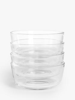 John Lewis Glass Dessert Bowl, Set of 4, 14.5cm, Clear, Clear