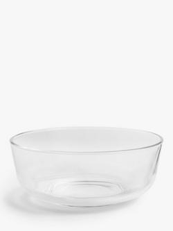 John Lewis Glass Serving Bowl, 22cm, Clear, Clear