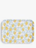 John Lewis Lemons Large Melamine Tray, 43.5cm, Yellow/Blue