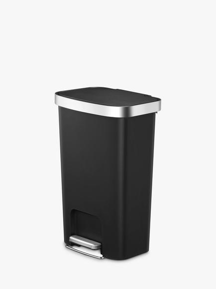 EKO Hana 2 Section Recycling Pedal Bin, 2x 25L, Matt Black