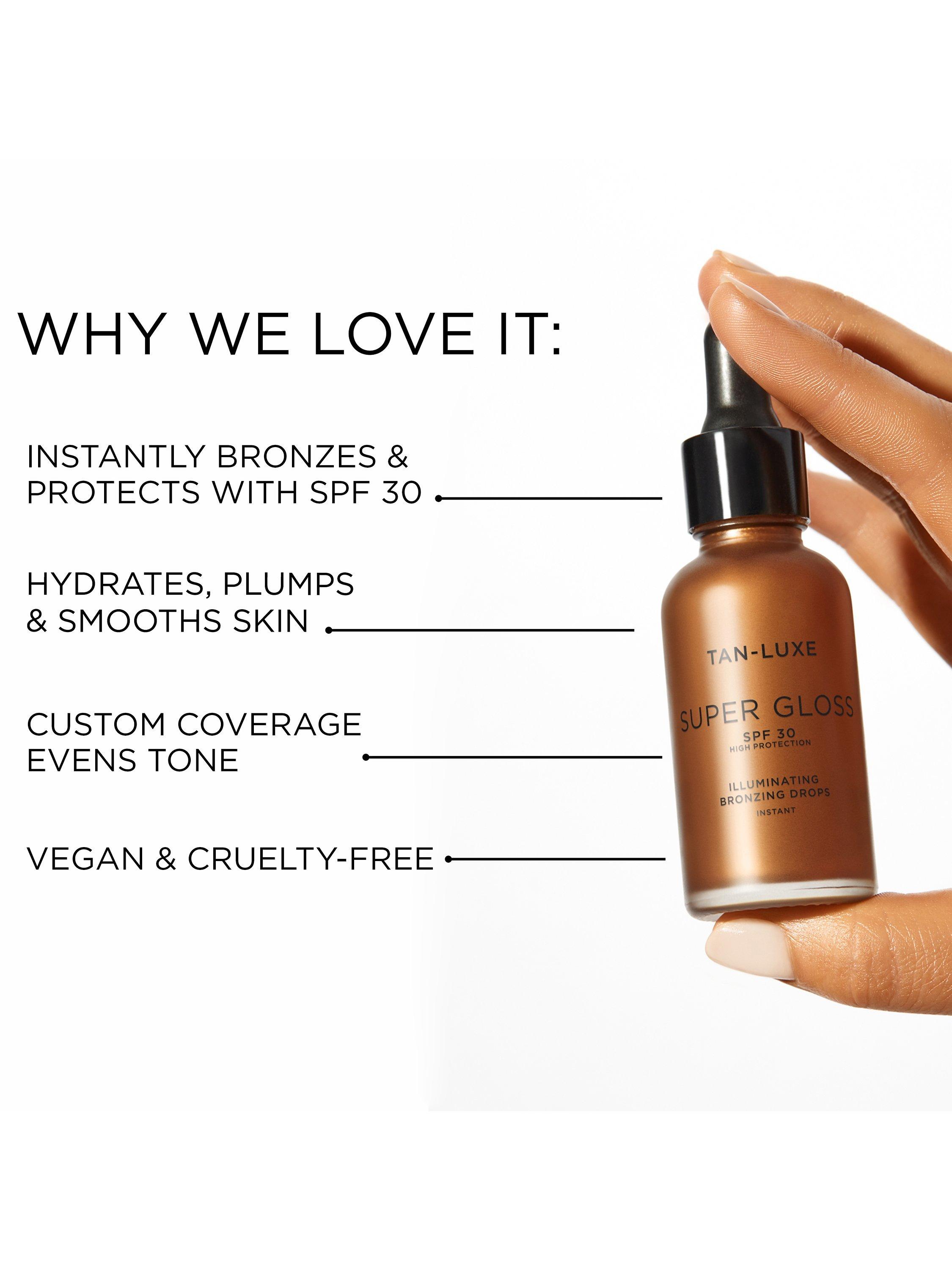 Product image 8 of 8, which shows Tan-Luxe Super Gloss SPF 30 Illuminating Bronzing Drops, Instant, 30ml