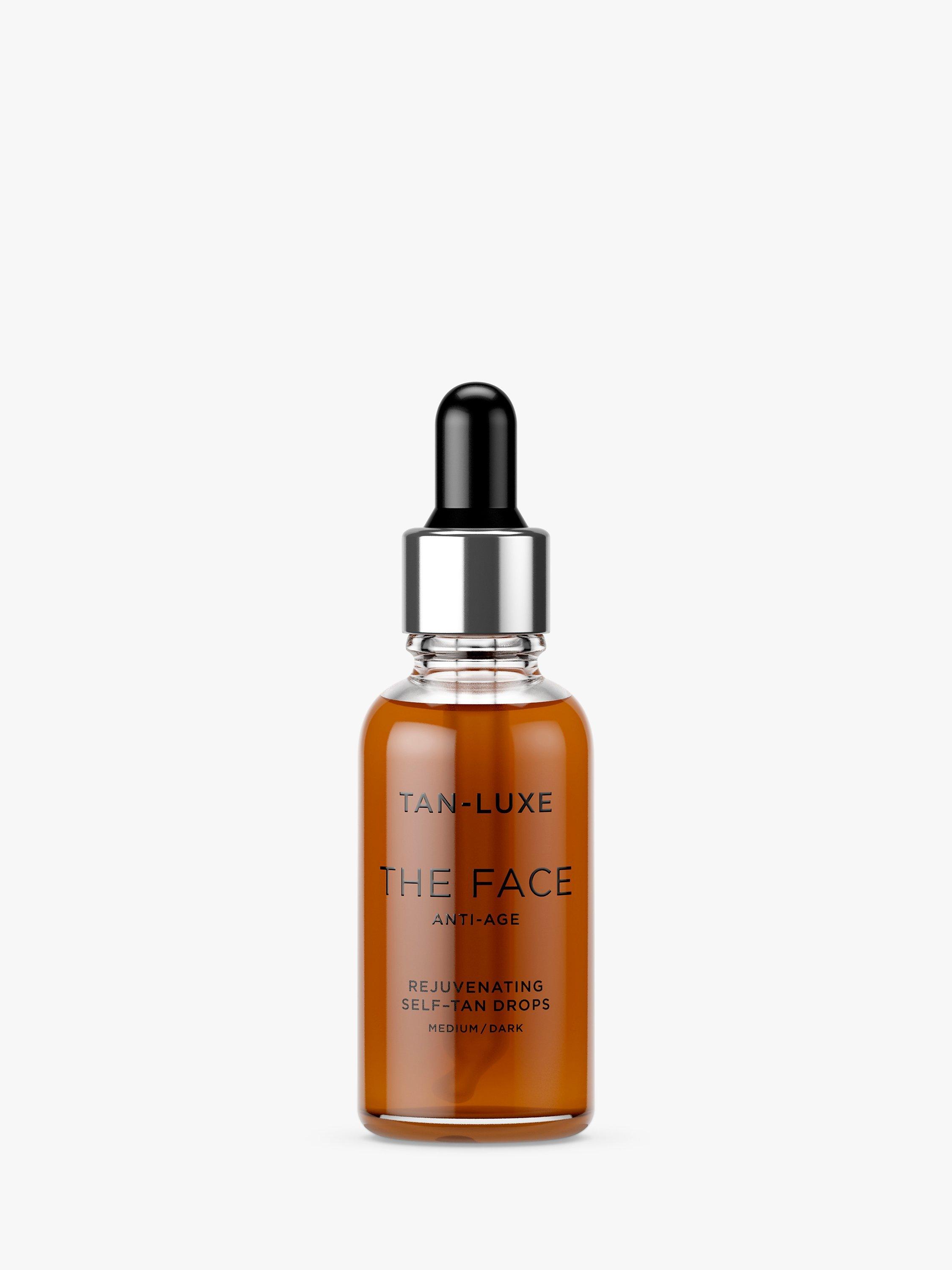 Product image 1 of 7, which shows Tan-Luxe The Face Anti-Age Rejuvenating Self-Tan Drops, Medium/Dark