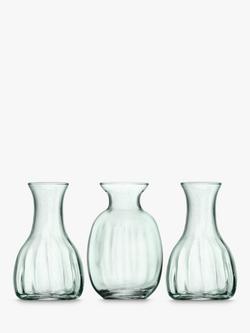 LSA International Mia Trio of Mini Vases, H11cm, Clear, Clear