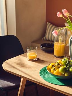 John Lewis Rim Glass Tumbler, 380ml - view 2, Green/Clear