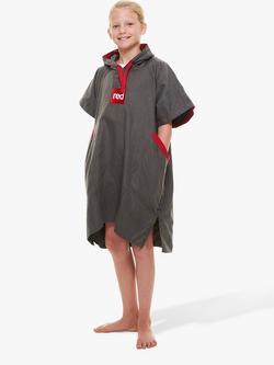 Red Kids' Quick Dry Changing Robe, Small, Grey