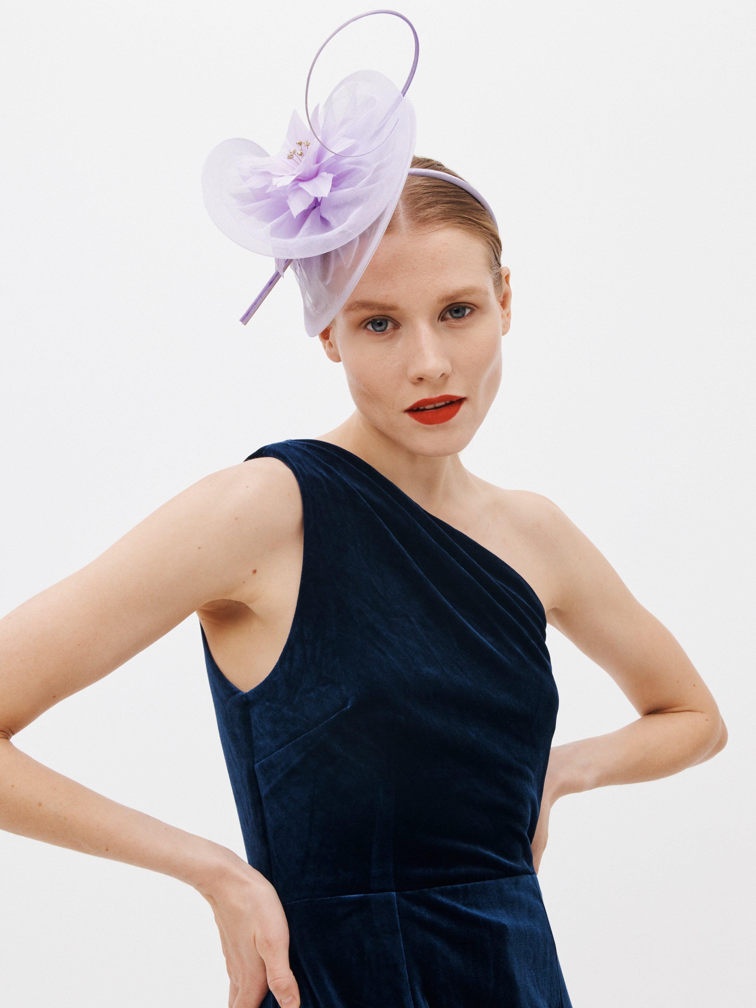 John Lewis Kiera Rose Organza Swirl Fascinator, Wisteria