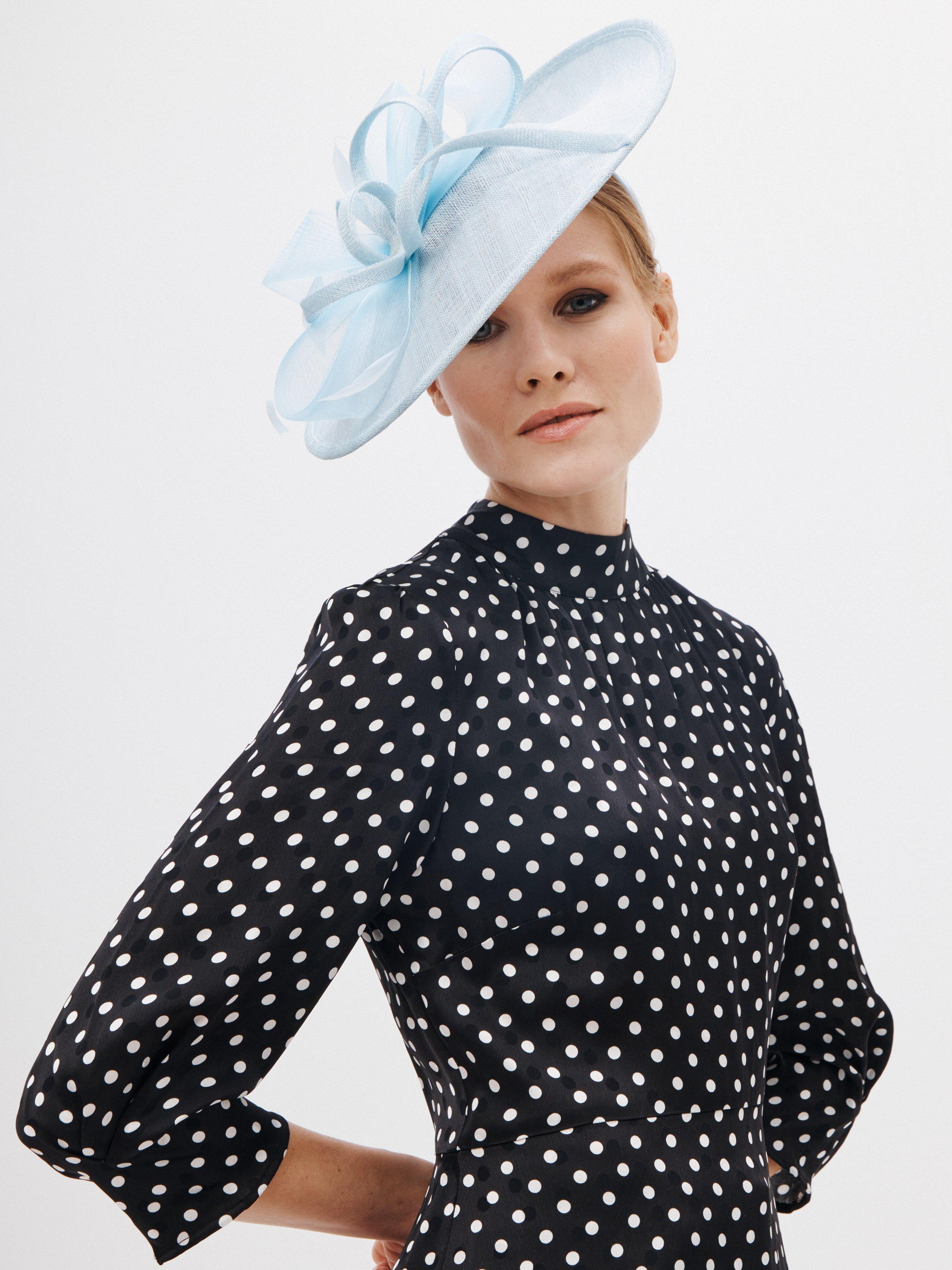 John Lewis Sonya Textured Fascinator, Sky Blue