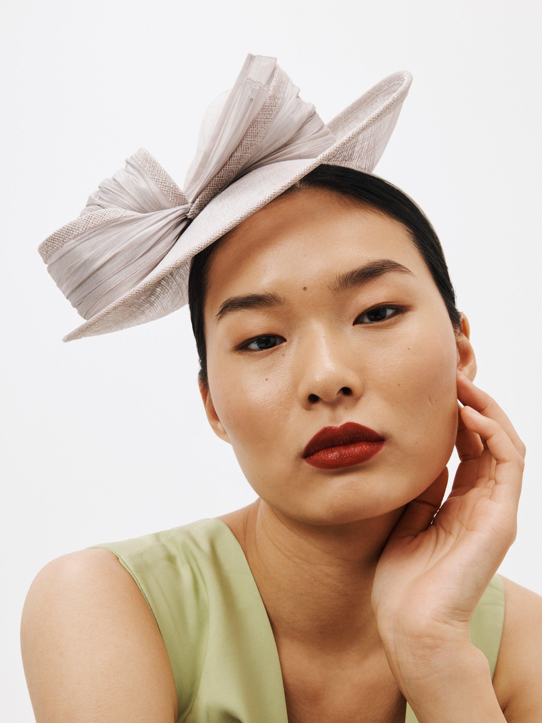 John Lewis Tilly Bow Fascinator, Pearl