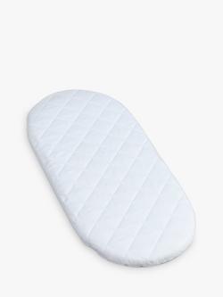 John Lewis Premium Fibre Moses Basket Mattress, 66 x 28cm, White