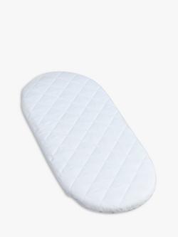 John Lewis Premium Fibre Moses Basket Mattress, 74 x 28cm, White