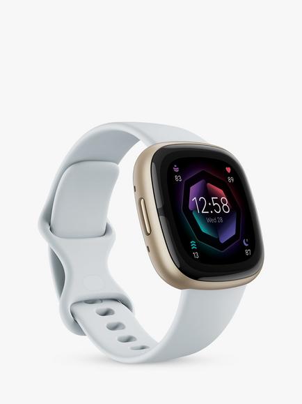 Fitbit Sense 2 Health and Fitness Smartwatch with Heart Rate Monitor, Blue Mist/Soft Gold