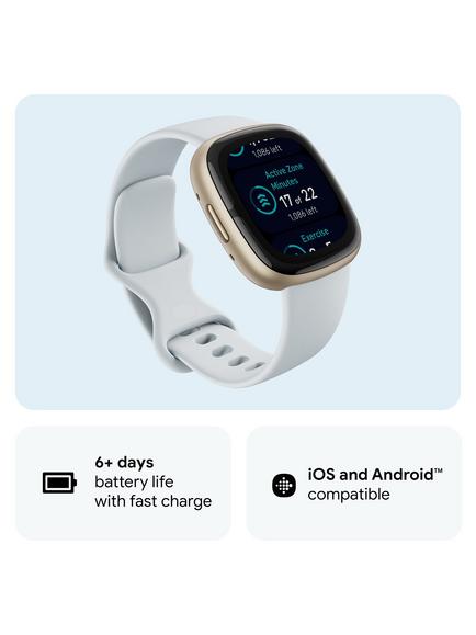 Fitbit Sense 2 Health and Fitness Smartwatch with Heart Rate Monitor - view 2, Blue Mist/Soft Gold