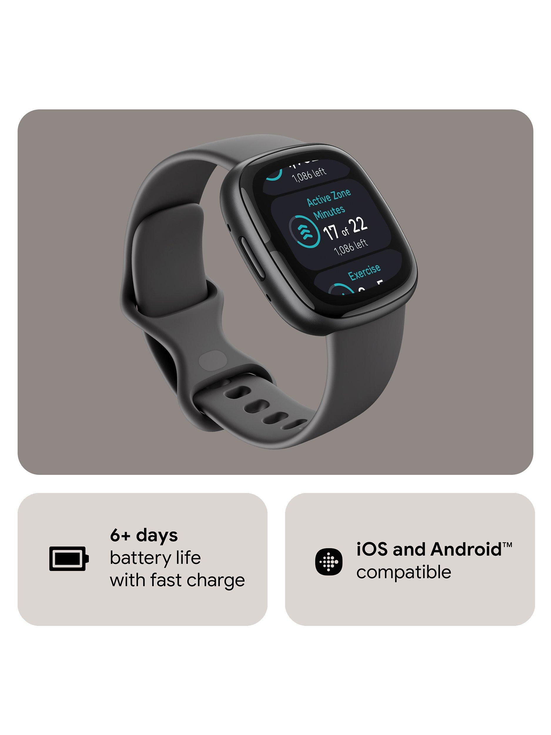 Fitbit Sense 2 Health and Fitness Smartwatch with Heart Rate Monitor Shadow Grey Graphite