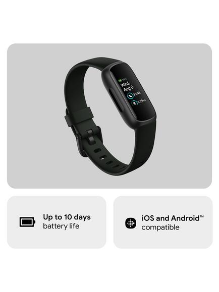 Fitbit Inspire 3 Health and Fitness Tracker with Heart Rate Monitor - view 2, Black/Midnight Zen
