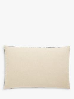 John Lewis Husk Velvet Cushion - view 2, Blue