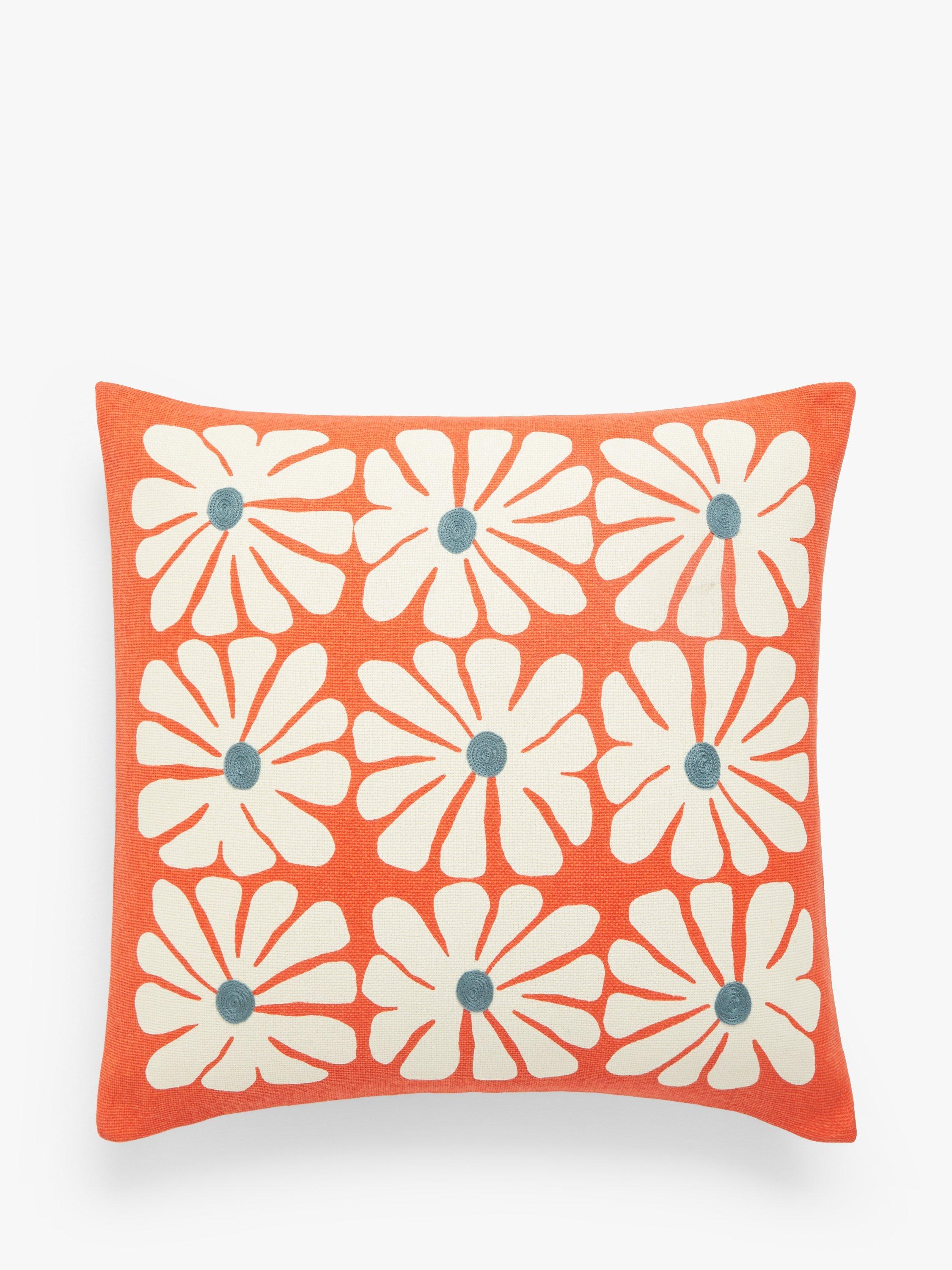 John Lewis ANYDAY Cosmos Cushion, Burnt Orange