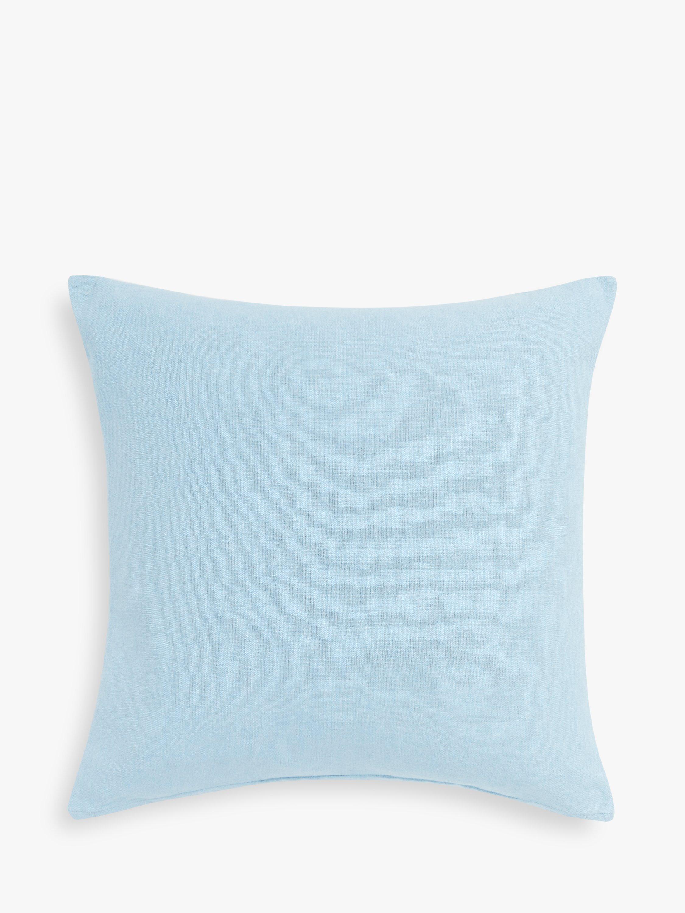 John Lewis Plain Indoor/Outdoor Cushion, Haze Blue