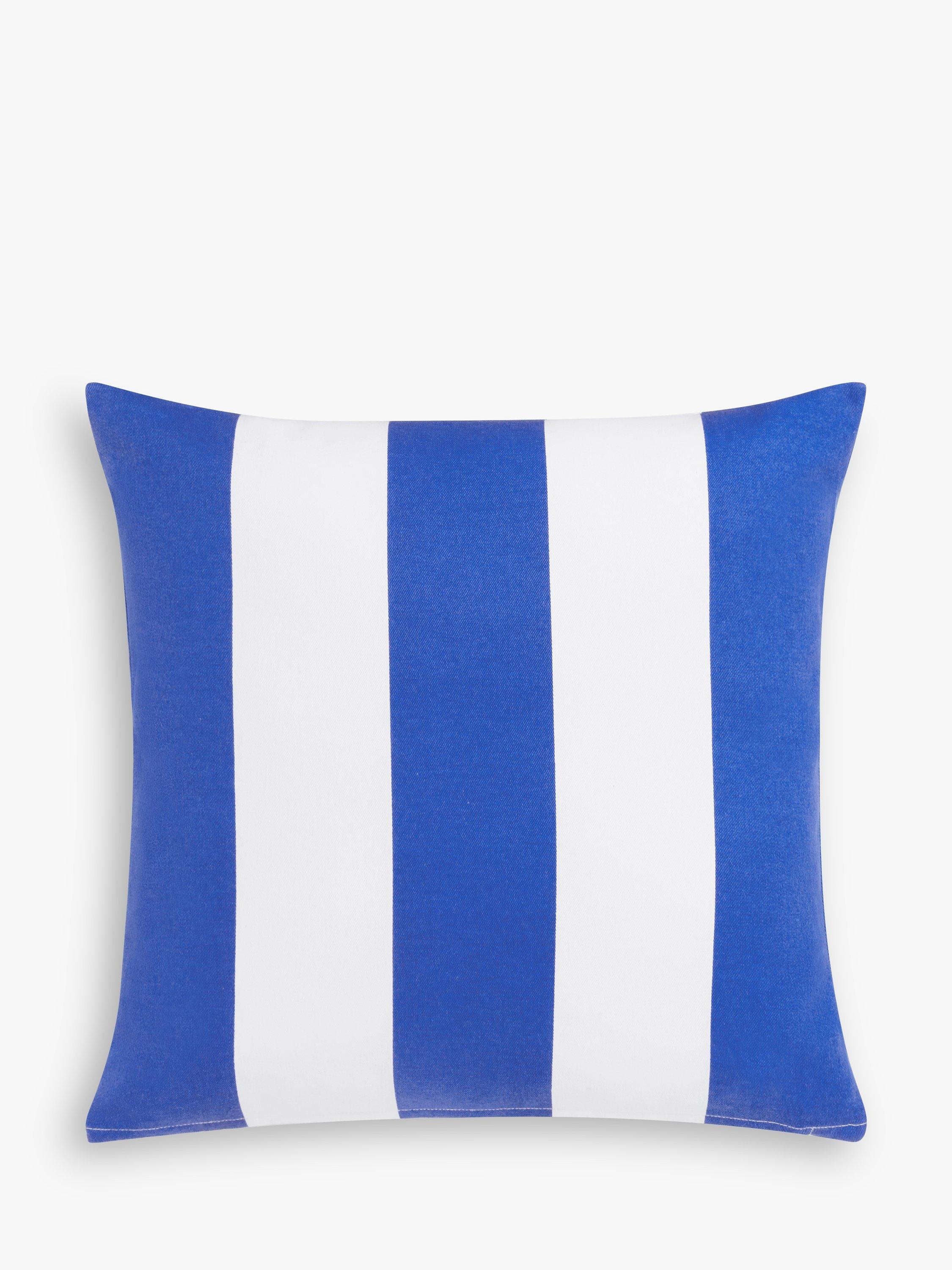 Bold Stripe Indoor/Outdoor Cushion, Cobalt
