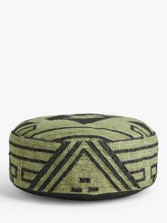 John Lewis Benito Outdoor Pouffe, Green/Grey