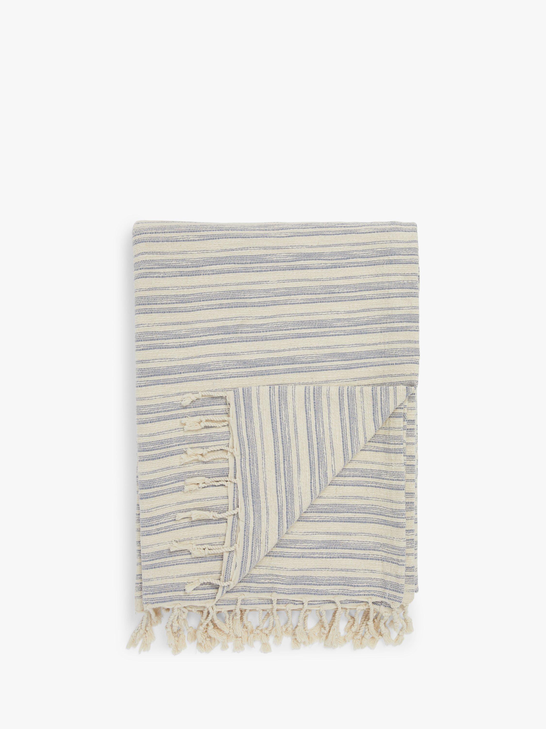 John Lewis Ripple Throw, Blue
