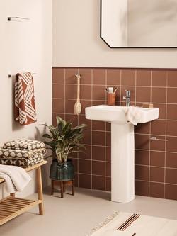 John Lewis Modernist Metal Towel Rail, Silver - view 2, Silver