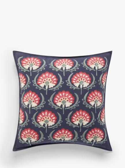 John Lewis Palmette Cushion, Carmine