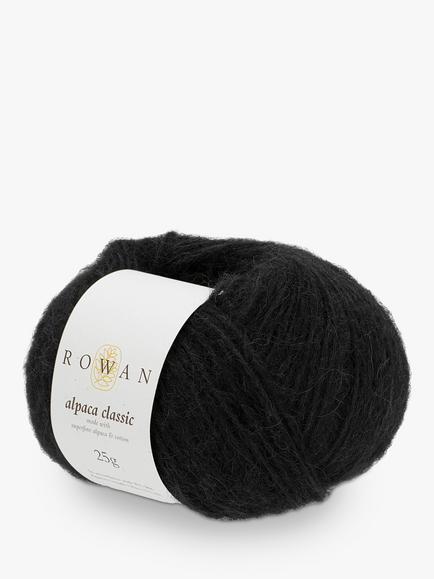 Rowan Alpaca Classic DK Yarn, 25g, Noir