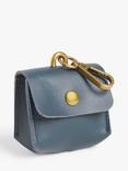 John Lewis Leather Poop Bag Holder, Blue
