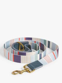 John Lewis Stripe Dog Lead, Blue, Blue