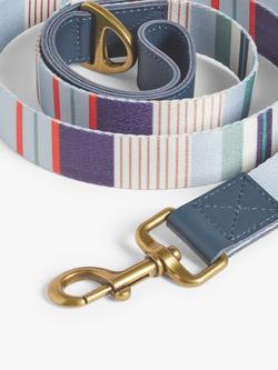 John Lewis Stripe Dog Lead, Blue - view 2, Blue