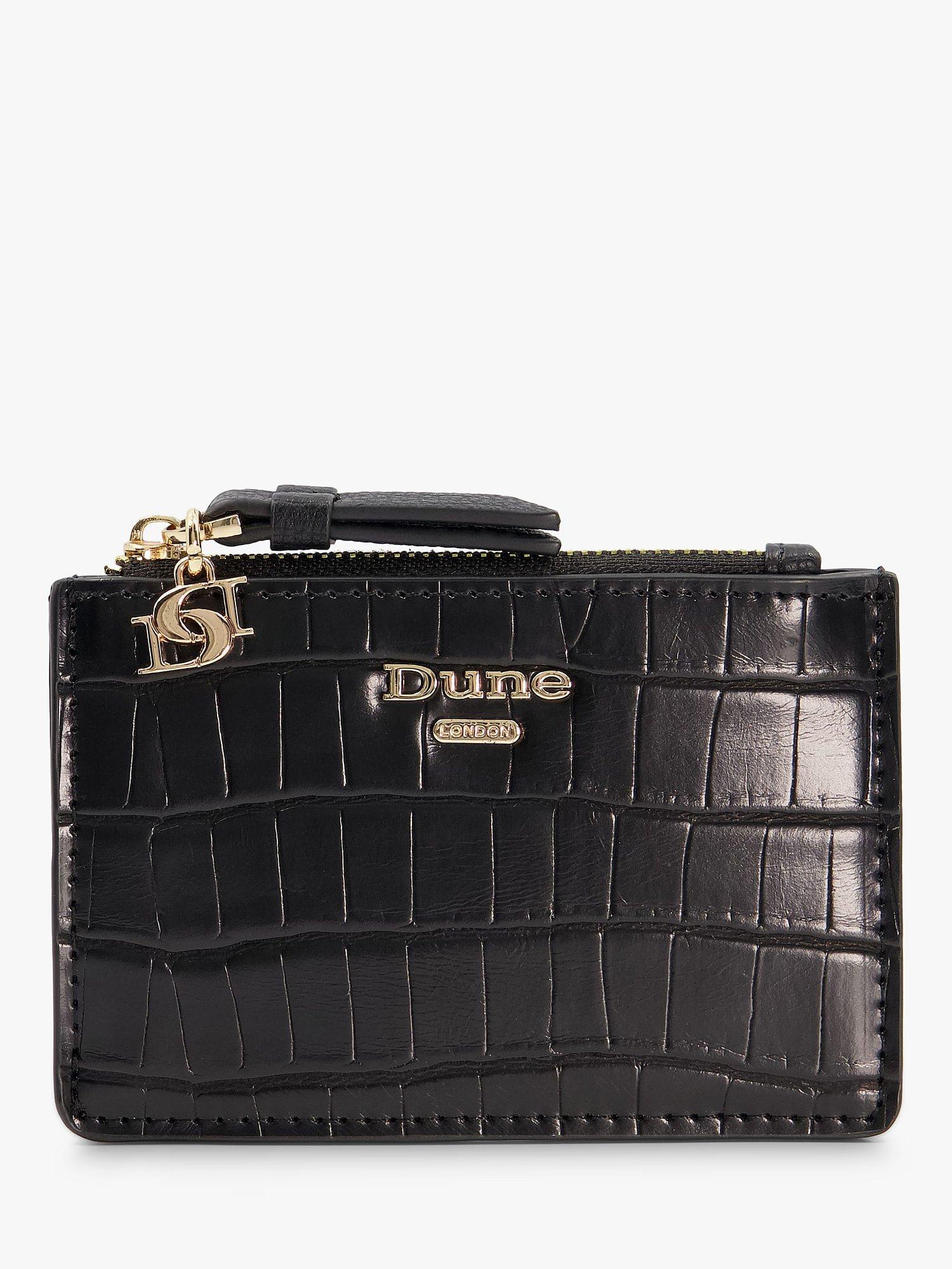Dune Knoxville Structured Charm-Detail Cardholder, Black