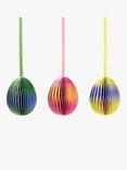 Talking Tables Honeycomb Paper Egg Decorations, 8cm, Pack of 3