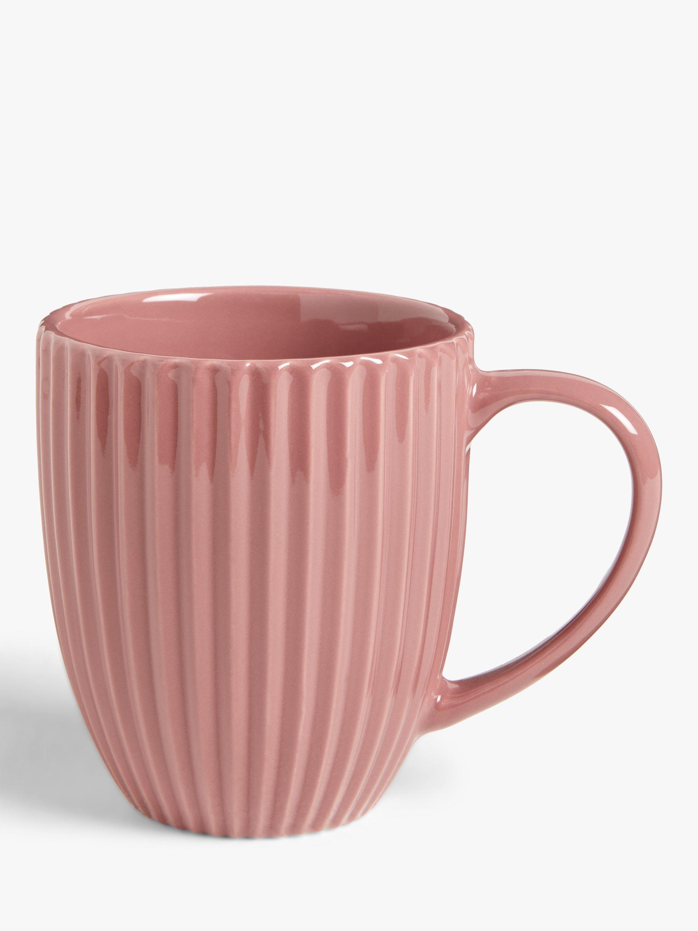 John Lewis ANYDAY Ribbed Stoneware Mug, 370ml