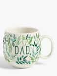 John Lewis New Country 'Dad' Fine China Mug, 450ml, Green