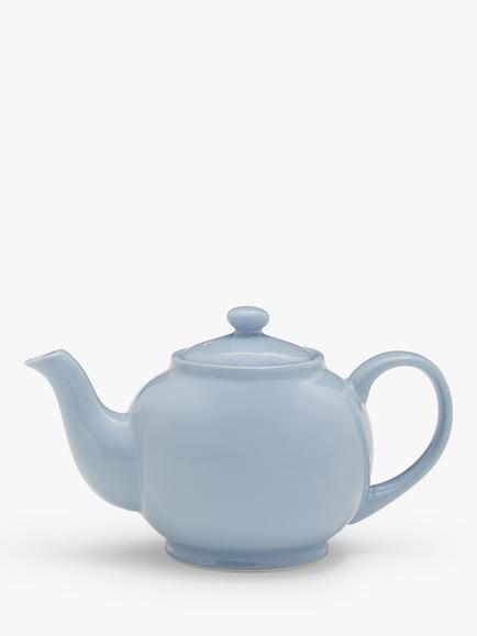 John Lewis Fine China Teapot, 1.1L, Celeste Blue, Blue