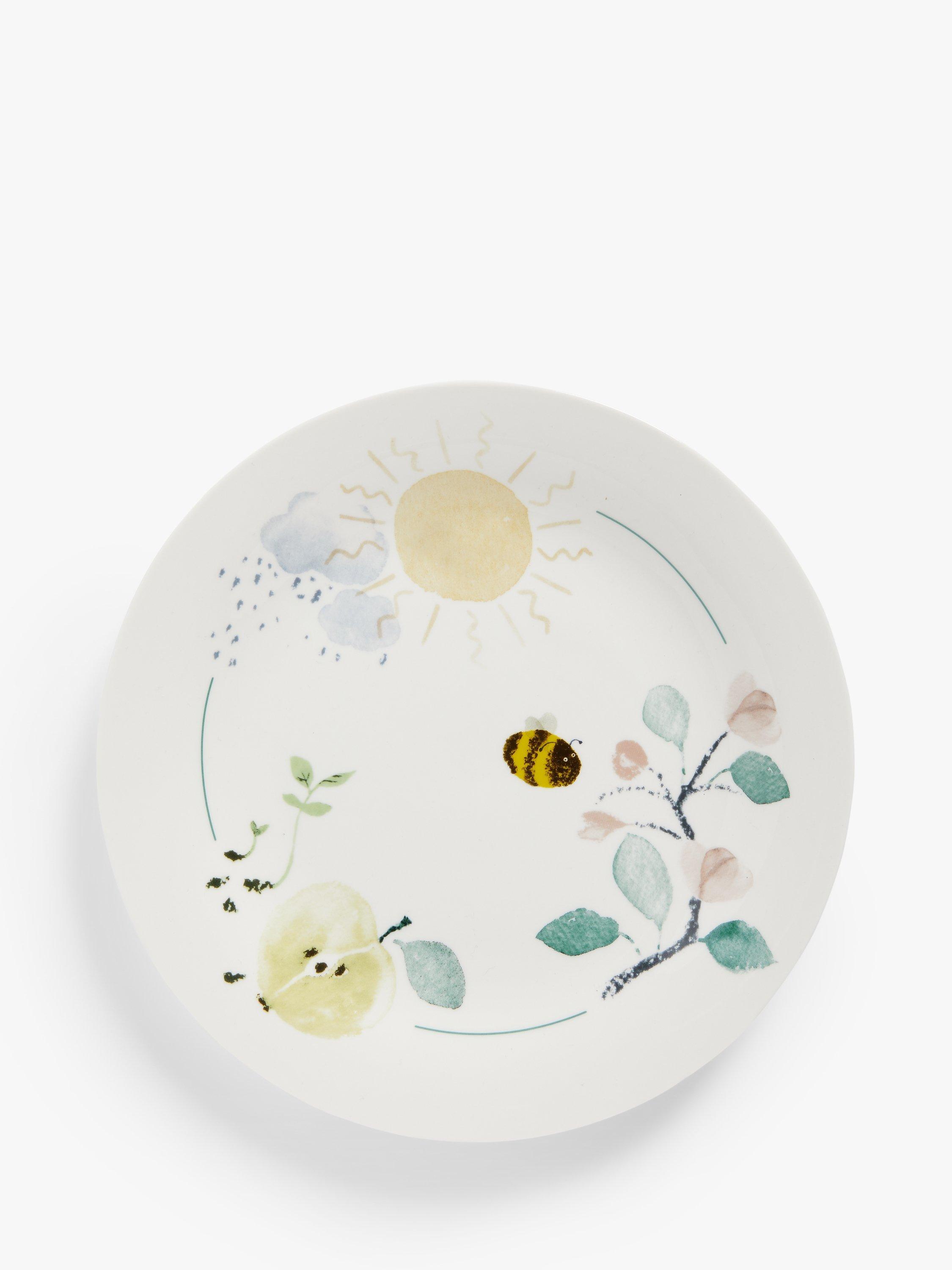 John Lewis Kids' Leckford Fine China Plate, 19cm, Multi