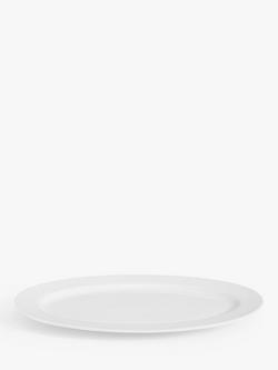 John Lewis Eat Porcelain Oval Platter, 40.5cm, White - view 2, White