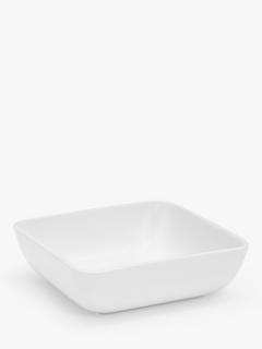 John Lewis ANYDAY Eat Porcelain Square Serving Dish 20cm White