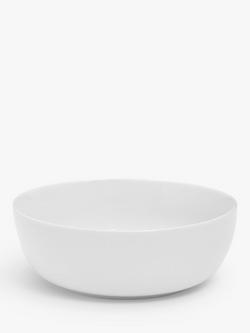 John Lewis Eat Porcelain Round Vegetable Serving Dish, 23.4cm, White, White