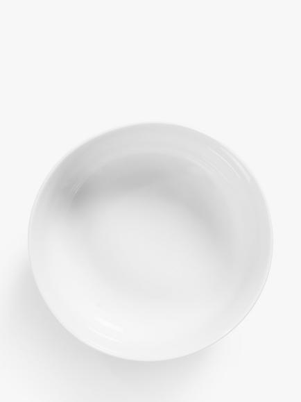 John Lewis Eat Porcelain Round Vegetable Serving Dish, 23.4cm, White - view 2, White