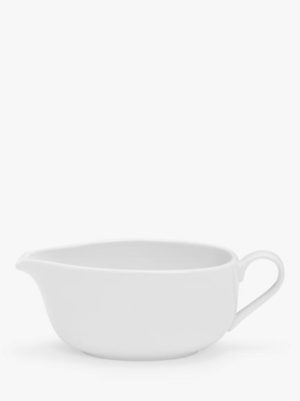 John Lewis Eat Porcelain Gravy Boat, 410ml, White, White