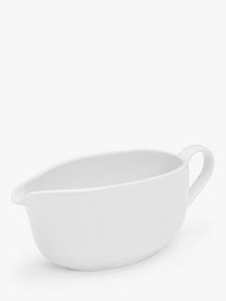 John Lewis Eat Porcelain Gravy Boat, 410ml, White - view 2, White