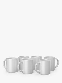 Cricut Mug Press Ceramic Mug Blank, White, 6x 350ml, White