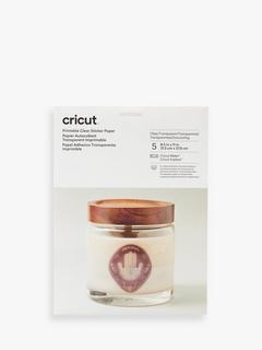 Cricut Printable Clear Sticker Paper, Pack of 5, Transparent