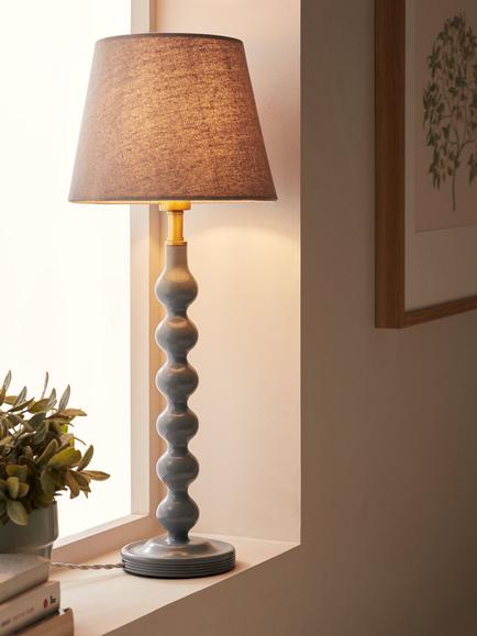 John Lewis Bobbin Table Lamp - view 2, Blue
