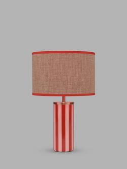 John Lewis + Matthew Williamson Candy Stripe Table Lamp, Red/Pink