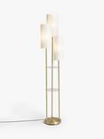 John Lewis Cluster Trio Shelf Floor Lamp, Brass