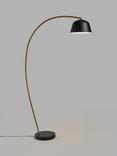 John Lewis Metal Arc Floor Lamp, Black/Brass