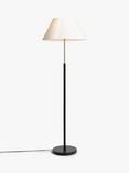 John Lewis Tapered Shade Floor Lamp, Black/Brass