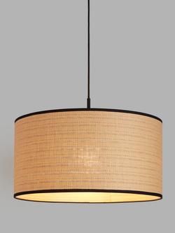 John Lewis Serenity Pendant Ceiling Light, Natural/Black